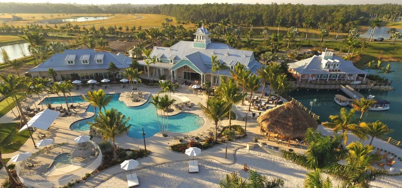 Aerial of the Island Club at Naples Reserve in Naples, FL