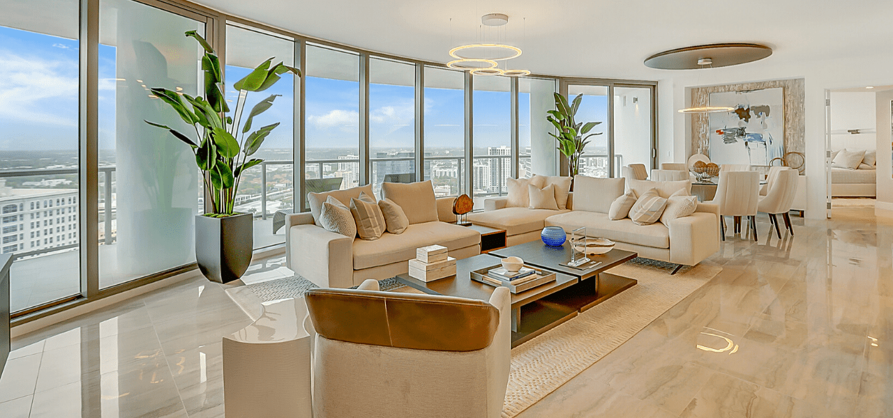 Interior condo at 100 Las Olas