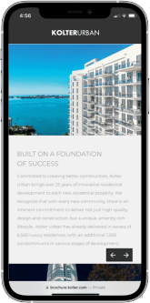 Digital Real Estate Marketing Brochure on mobile device