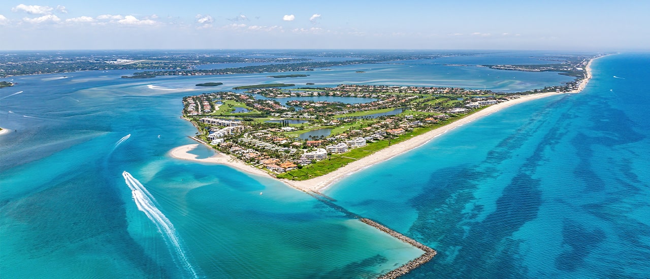 Aerial of Sailfish Point on Hutchinson Island